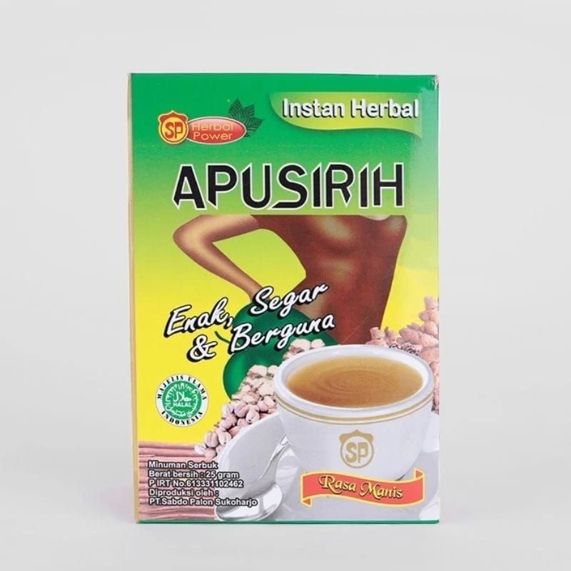 

Jamu Serbuk Apusirih instan Rasa Manis- (Isi 5 Sachet)