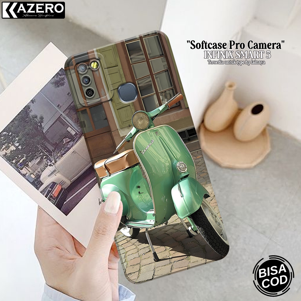 Softcase Pro Camera INFINIX SMART 5 - Fashion Case Vespa - Case INFINIX SMART 5 Terbaru - Casing INF