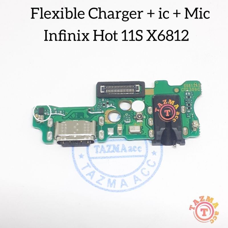 Infinix Hot 11S X6812 Ori Flexible Charger + ic Flexibel Konektor Cas Charger INFINIX HOT 11S