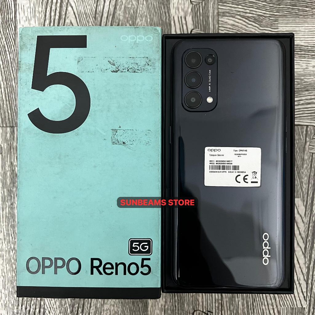Oppo Reno 5 5G 8/128 Second Fullset Bekas Resmi