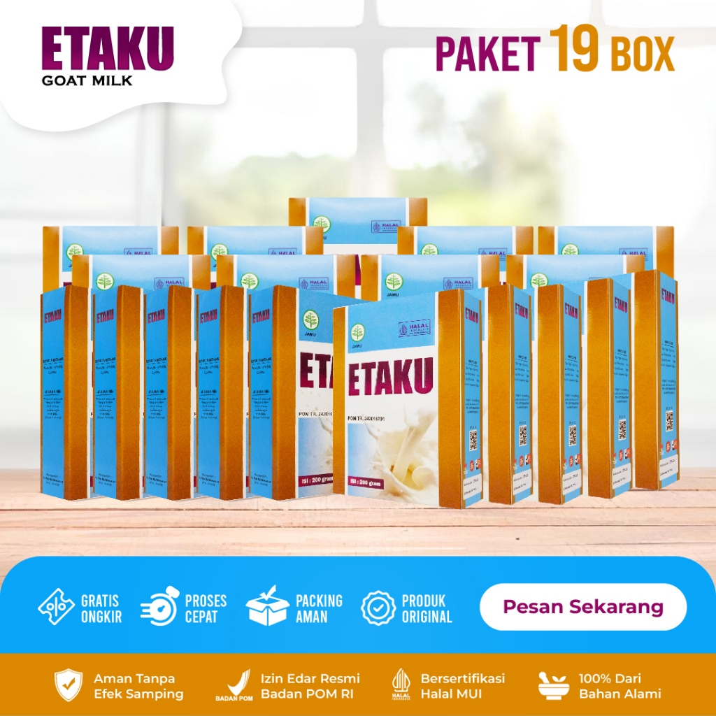 

Etaku Goat Milk Susu Kambing Etawa Asli Paket 19 Box