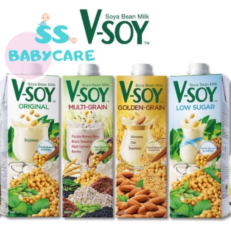 

V-SOY Soya Bean Milk 1000ml - Minuman Susu Kedelai 1Liter