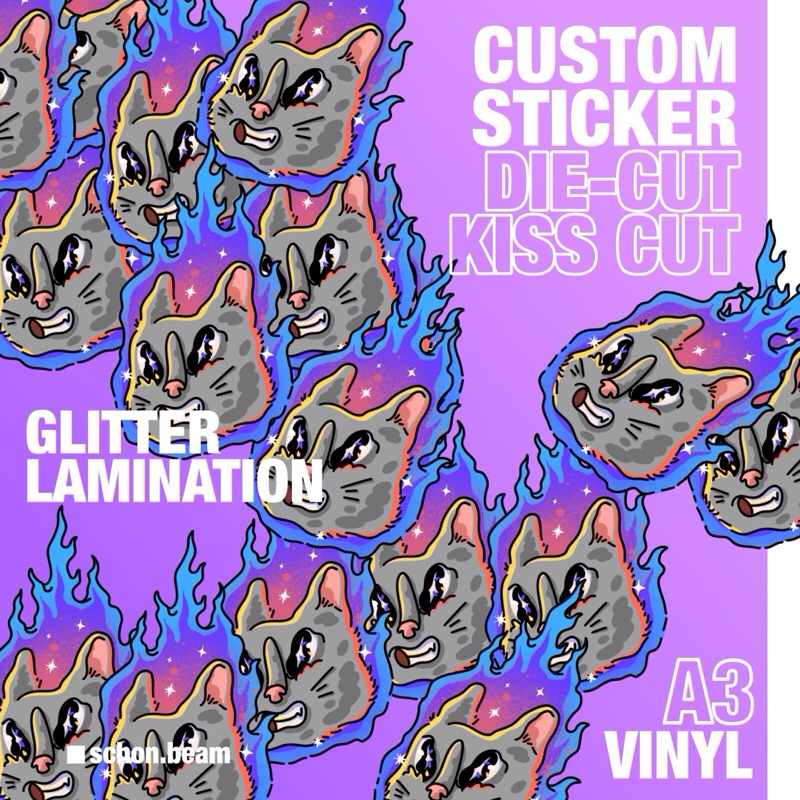 

CUSTOM VINYL STICKER GLITTER