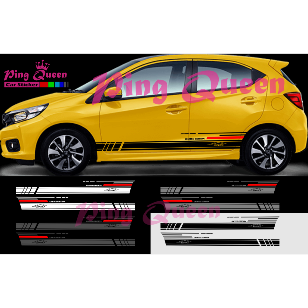 STICKER HONDA BRIO CUTTING STICKER BODY SAMPING MOBIL BRIO