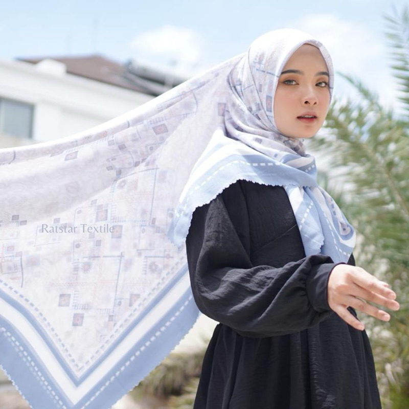 ZAHIRA SERIES /Voal Paris Premium/Bahan Segiempat Motif/Voal Motif/voal Paris
