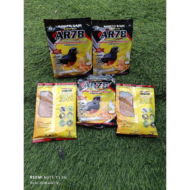 PAKAN KROTO SARI VOER BIRDFOOD AR78 DENGAN SUSU, MADU, KACANG, MINYAK IKAN PAKAN BURUNG BERKICAU PRE