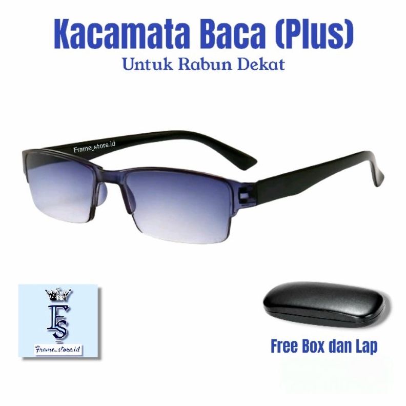 KODE L29J KACAMATA BACA KACA MATA PLUS LENSA HITAM MURAH SUPER FOKUS PRIA WANITA