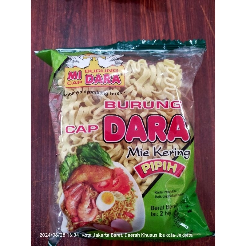 

MI CAP BURUNG DARA 140 gr( mie kering pipih) hijau