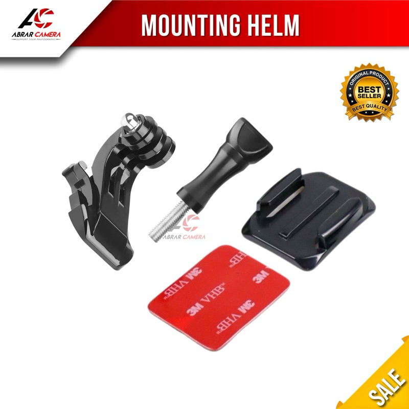 Mounting Helm / Mount Helmet J-hook for Action Cam Gopro Yi dji Osmo Bpro Kogan Motovlog