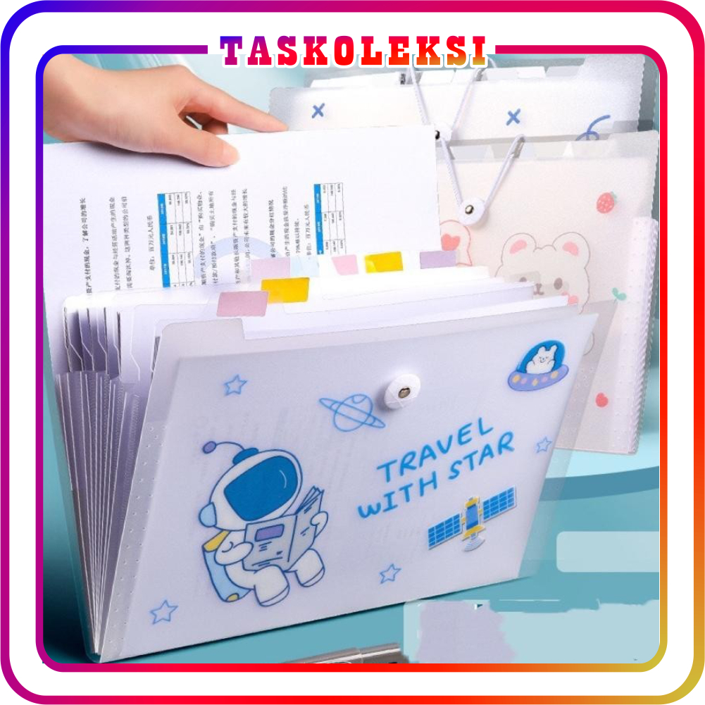 

☛TK☚ Folder Document Organizer Map Tempat Penyimpanan Dokumen Imut A4 Folder File Holder R1115