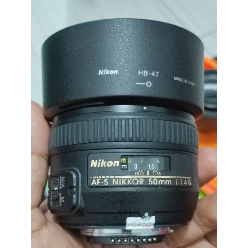 lensa Nikon afs 50mm f1.4 g mulus like new