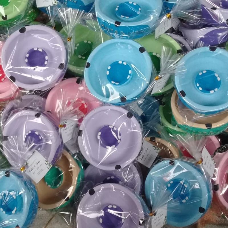 [BOHO SOUVENIR] Asbak | Tempat lilin | souvenir pernikahan | Terracotta | tanah liat clay | Murah | 