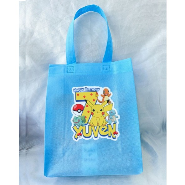 

Pokemon Pikachu - Tas Spunbon Custom Tema - Tas Souvenir Ulang Tahun / Goodie Bag Birthday / Tas Snack