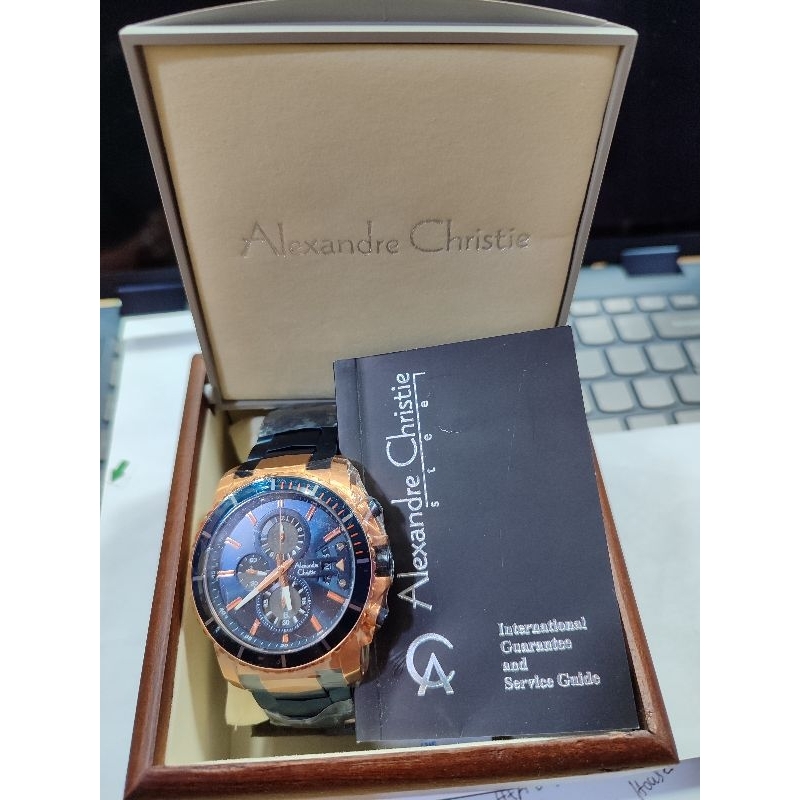 PROMO JAM TANGAN ARLOJI ORIGINAL PRIA COWOK AC ALEXANDRE CHRISTIE  LANTAI ANALOG TAHAN AIR ORI