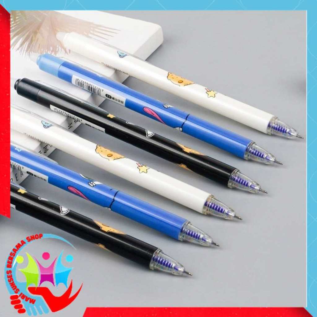 

MSBS Pena Gel Karakter Astronot Dapat Dihapus Pulpen Gel Karakter 0.5mm Pena Aesthetic Edition Karakter Kartun Astronot Perlengkapan Sekolah Erasable Gel Pen