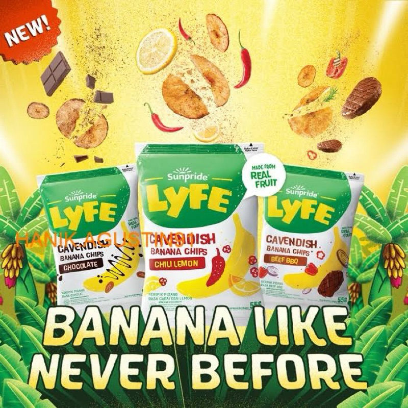 

SUNPRIDE Lyfe Cavendish Banana Chips 55 Gram