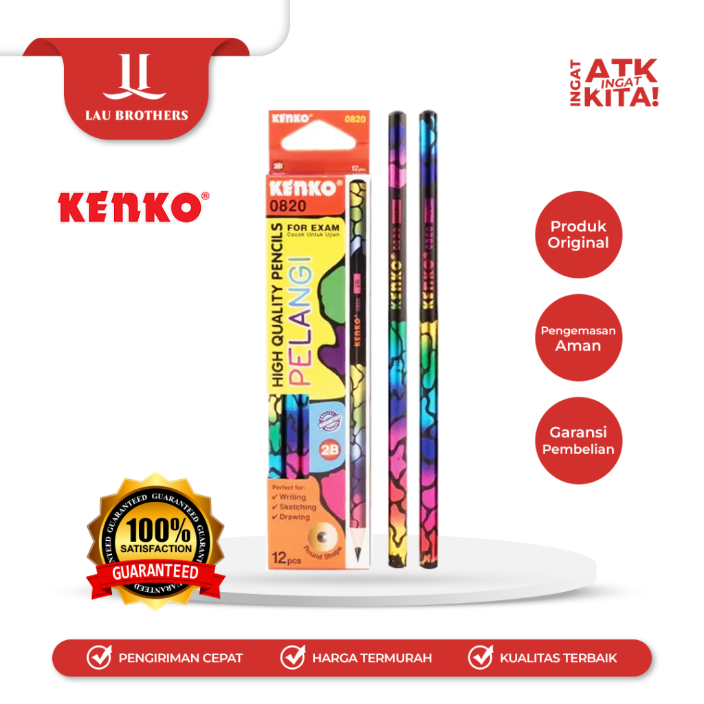 

KENKO PENSIL PELANGI 2B 0820 (1LSN/ 12PCS)