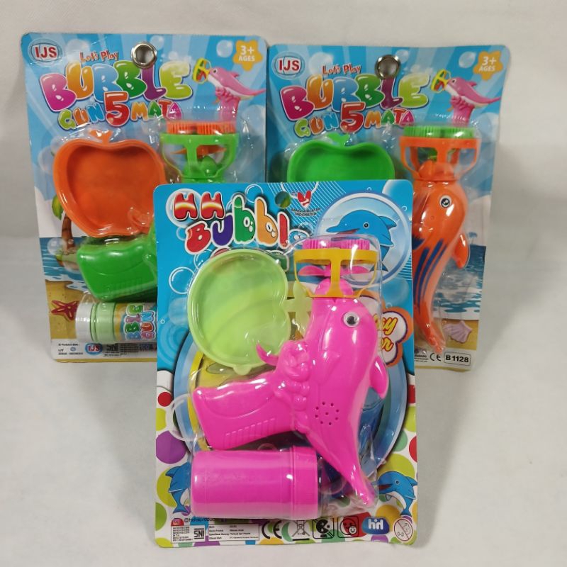 MAINAN GELEMBUNG AIR / TEMBAK GELEMBUNG AIR / BUBLE GUN 5 MATA