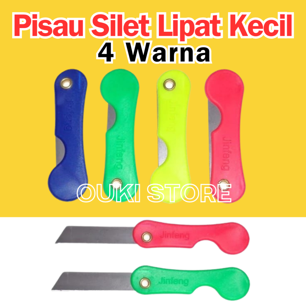 

OKS Cutter Lipat Pisau Silet Lipat Murah Serbaguna Mini Aesthetic Pisau Kater Lipat Mini pisau kertas