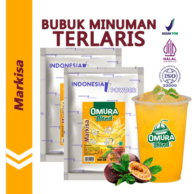 

[Bundle 2Bag x 500gr] Rasa Markisa Bubuk Minuman Premium Merk Omura Blend (Mix Gula)