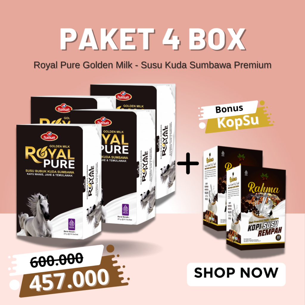 

[PAKET 4 BOX] ROYAL PURE SUSU KUDA SUMBAWA PREMIUM
