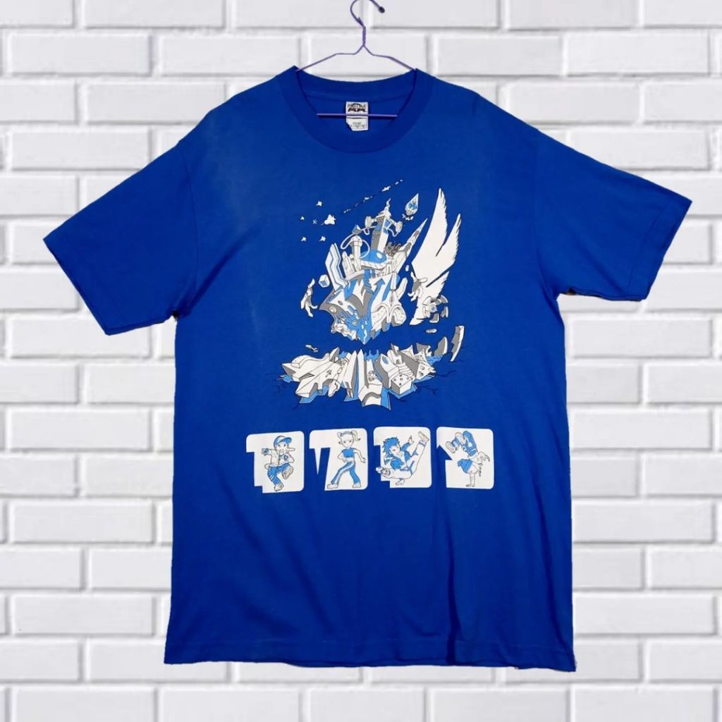 KAOS VINTAGE TAG AAA , SIZE XL (SECOND BRANDED) BIRU, TS0194