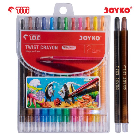 

TERMURAH Crayon putar 12 warna Titi TWCR12S 12 Warna Colors twist krayon