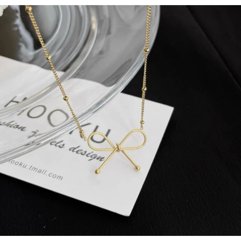 Kalung titanium Biji lada Wanita Liontin Pita