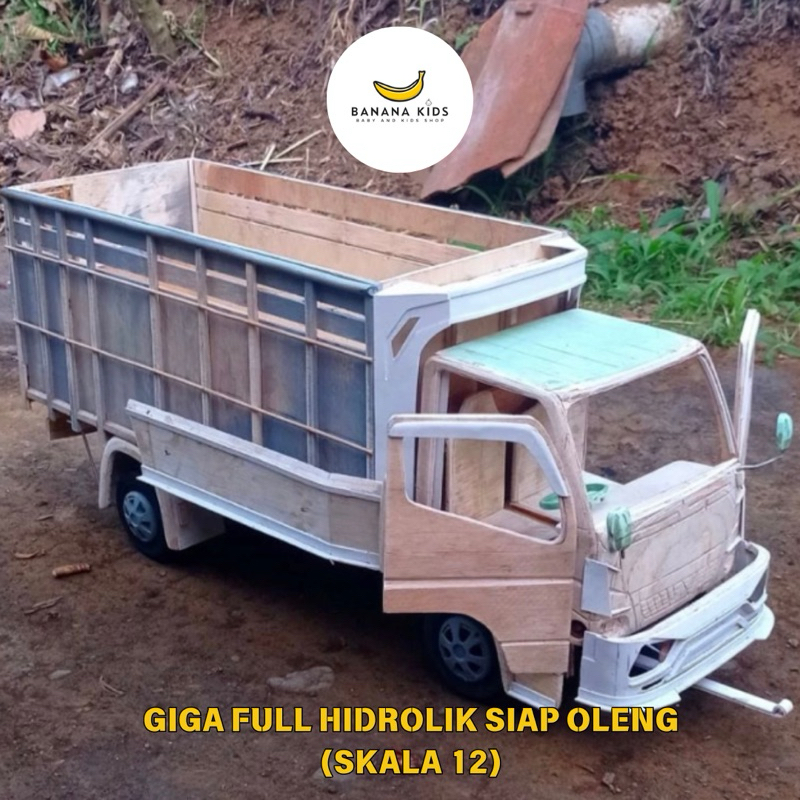 MINIATUR TRUK GIGA MENTAHAN FULLSPEK HIDROLIK SKLA 12