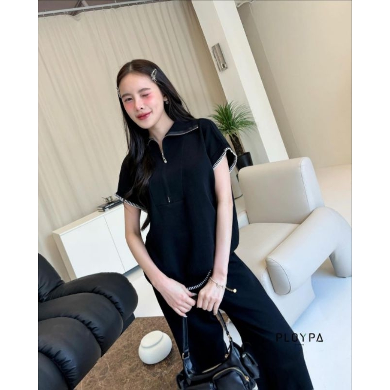 PLOYPA STUDIO BKK Lalinney Black Knit Set NEW