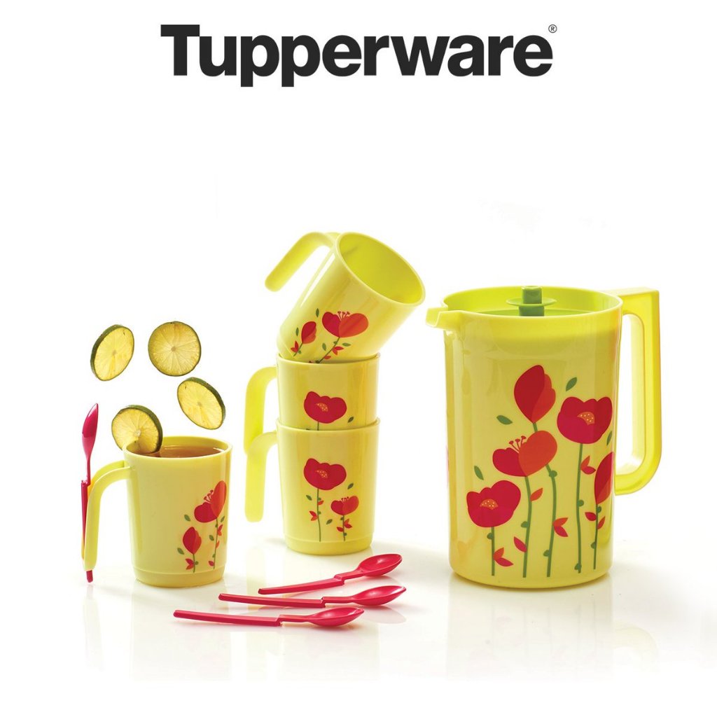 MOMO TUPSHOP - FLOWER DRINK FULL SET TUPPERWARE NEW & ORIGINAL
