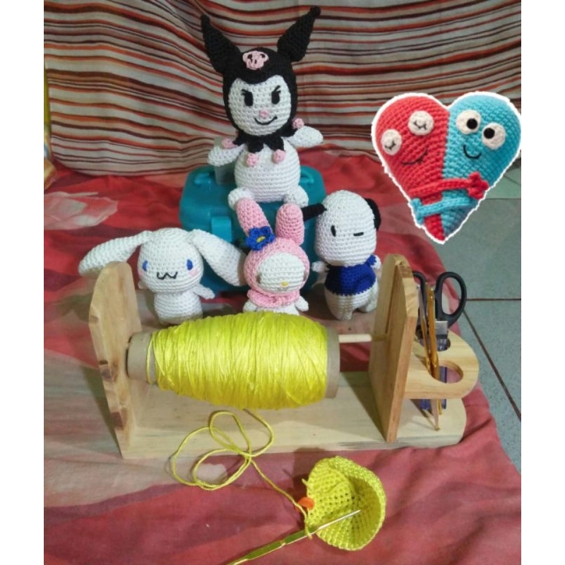 Yarn Holder Stand / Tempat Benang Rajut / Benang Hakpen Kayu