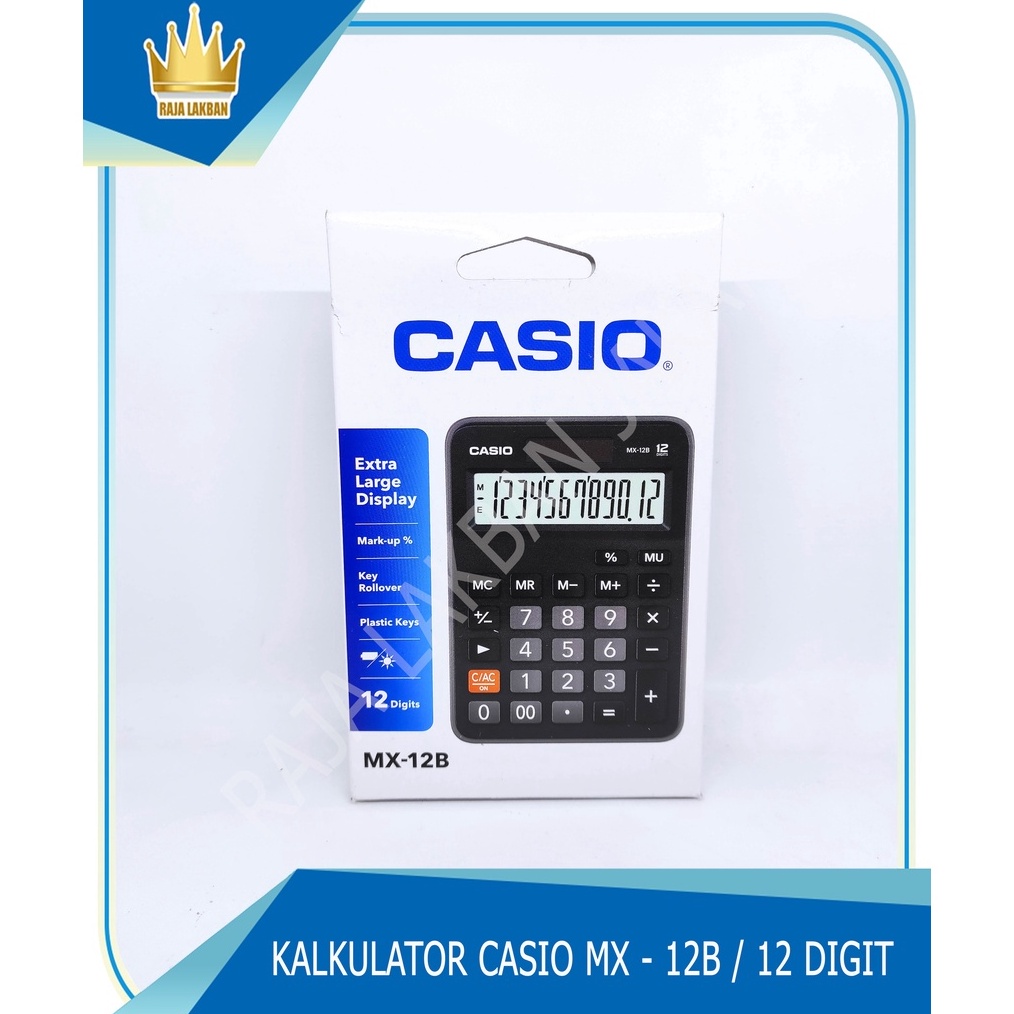 

KODE X22Y Kalkulator Calculator CASIO MX 12B 12 Digit Layar Besar