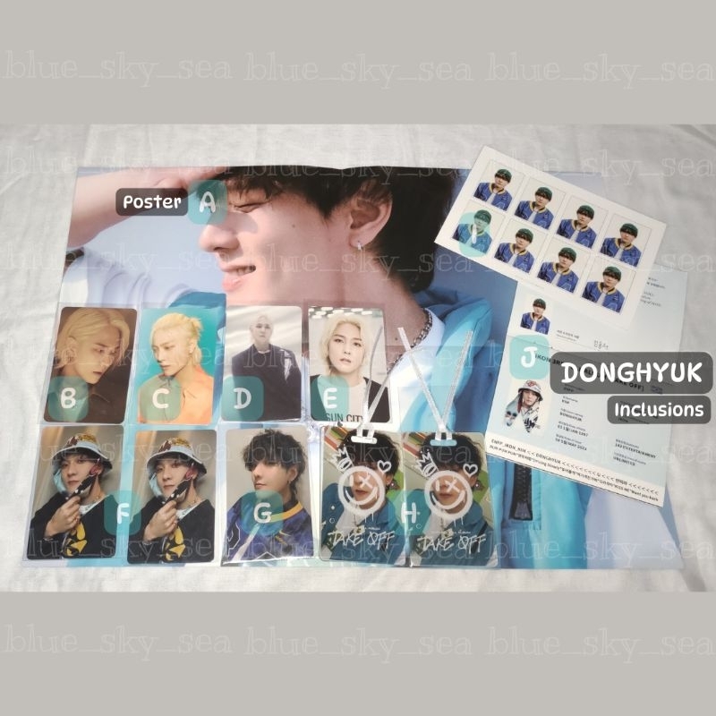 [READY] (TAKE ALL ONLY) OFFICIAL iKON DONGHYUK Album inclusions photocard take off flashback poster 