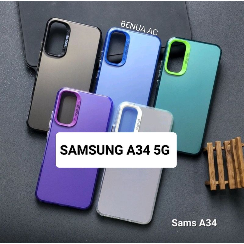 SOFTCASE SAMSUNG A34 5G CASE IMD HYBRID PLATE