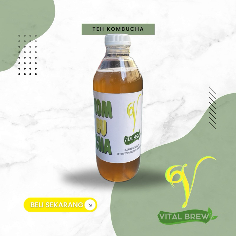 

KOMBUCHA VITAL BREW MINUMAN KESEHATAN DIET DETOX TEH SEHAT NATURAL 1L/1000ml