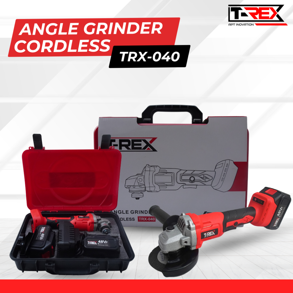 T-REX 2 Baterai Gerinda Baterai Brushless 4Inch 450W Mesin Gerinda Baterai Tangan Cordless Angle Gri