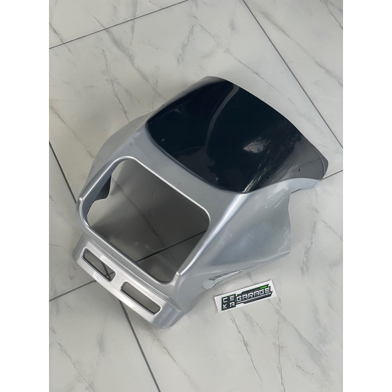 batok rxz - batok depan dan visor rxz mile. tatok. krodong dpn yamaha rx z lama warna silver