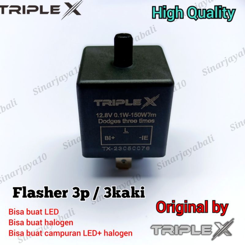 flasher sein led 3kaki stelan triple x motor mobil flaser stel cepat lambat 3 kaki 3p 3 p pengatur k