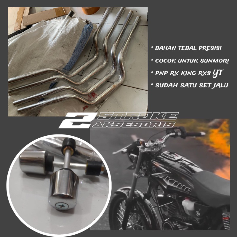 stang rx king pendek chrom/ stang rx king balap sunmori/ stang rx king byangkerok