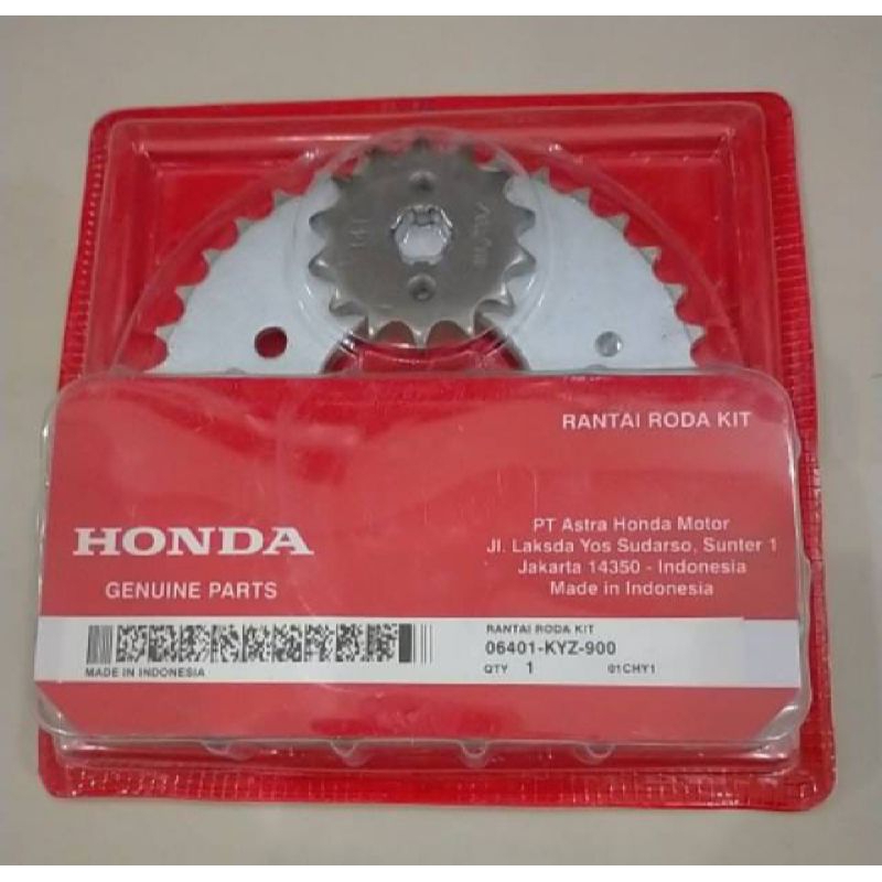 GEAR SET KOMPLIT AHM SUPRA X 125 INJEKSI FI GEAR SATU SET SUPRA X 125 FI HELM IN - KYZ