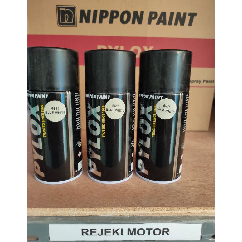 

KODE Q67G CAT PYLOX 6611 BLUE WHITE CAT SEMPROT 3CC NIPPON PAINT