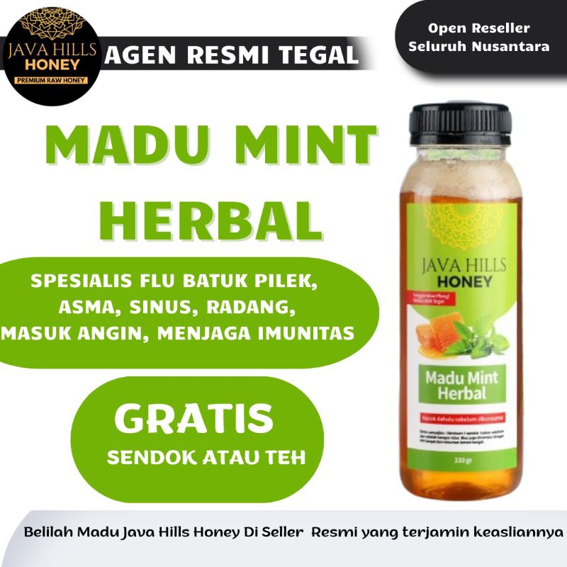 

Madu Mint Herbal Java Hills Honey 320gr Premium Raw Herbal Alami Asli ORI Java hills Batuk Pilek Flu Asma Sinus Radang Masuk Angin Menjaga Imunitas Bisa COD