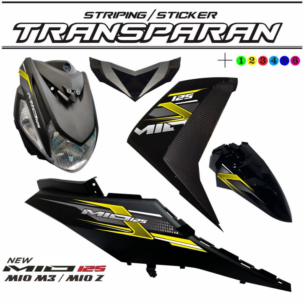 STIKER VARIASI MIO M3 / STIKER MIO 125 M3 MIO Z VARIASI STICKER TRANSFARAN