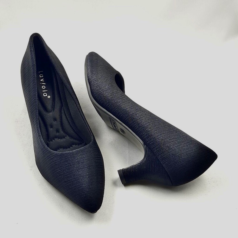 Preloved Laviola Sepatu Kerja Pantofel Heels Lancip 5 cm