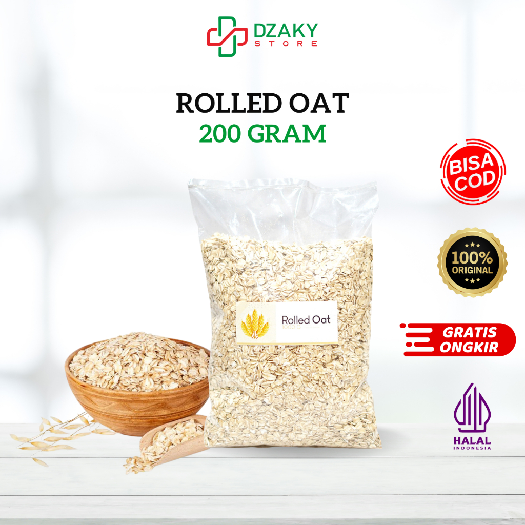 

Reguler Rolled Oat 200 Gram - Oatmeal Gandum Utuh Original