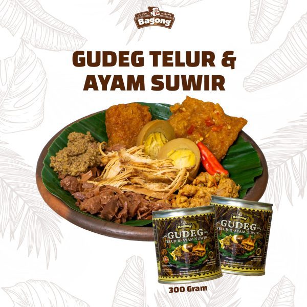 

Gudeg Telur & Ayam Suwir 300 gram Merk Bagong Yudjum Kaleng