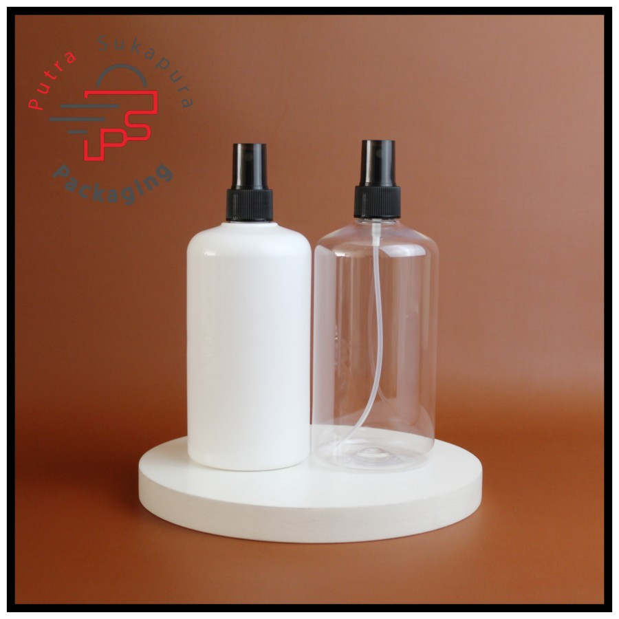 Botol spray 500ml plastik pet/botol spray 500ml/spray hitam smoke neck 24