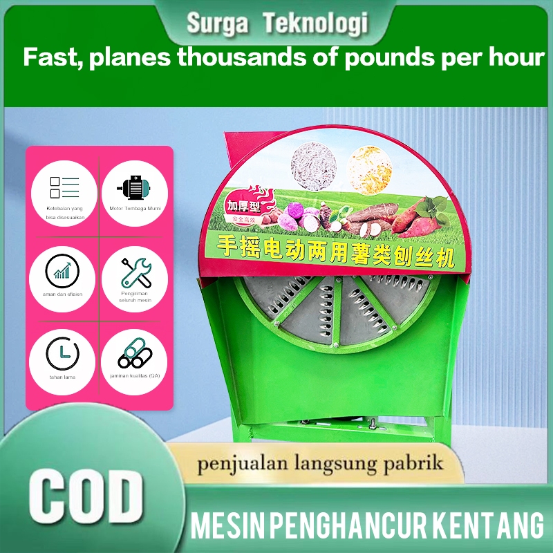 【COD】Mesin pemotong sayuran/Pemotong Sayuran Listrik/Pemotong kentang listrik/Penghancur Sayuran