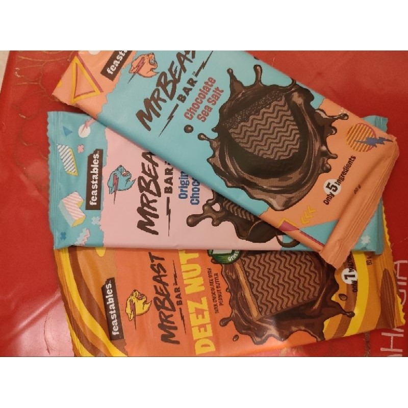 

Feastables Mr beast chocolate bar / mrbeast / misterbeastcoklat / chocolate / termurah / original / coklat impor / coklat ausi /coklat